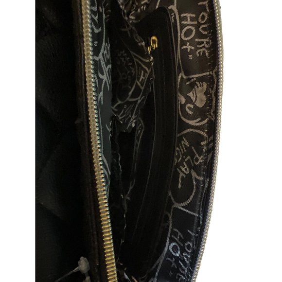 Betsy Johnson crossbody Love Black/White bag - Picture 11 of 13